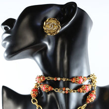 Load image into Gallery viewer, Vintage Signed Chanel Gold Tone Crystal CC Logo Earrings c. 1960 (Clip-On)