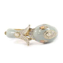 Load image into Gallery viewer, Ciner NYC 18K Gold Plated Grey Enamelled, Crystal Dolphin Design Bracelet