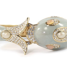 Load image into Gallery viewer, Ciner NYC 18K Gold Plated Grey Enamelled, Crystal Dolphin Design Bracelet