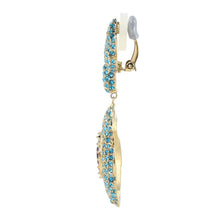 Load image into Gallery viewer, Ciner NYC Pavéd Crystal Statement Earrings - Aquamarine, Violet, Montana Blue