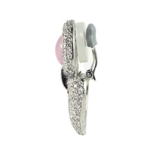 Load image into Gallery viewer, Ciner NYC Pavéd Crystal Statement Earrings - Clear, Light Pink - (Clip-On Earrings)