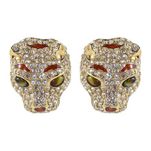 Load image into Gallery viewer, Ciner NYC Crystal Emerald Eyes Tiger Earrings