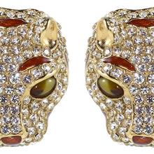 Load image into Gallery viewer, Ciner NYC Crystal Emerald Eyes Tiger Earrings
