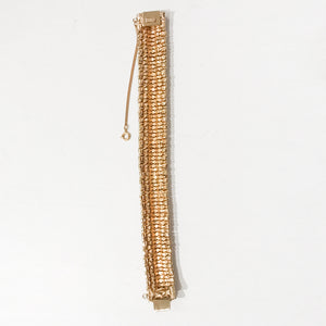 Ciner NY 18K Gold Plating & Clear Crystal Rhinestone Box & Tongue Clasp Bracelet - Harlequin Market