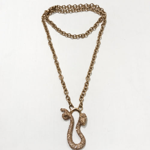 Ciner NY Gold Plated Medium Chain Wrap Around Golden Dragon Pendant Necklace