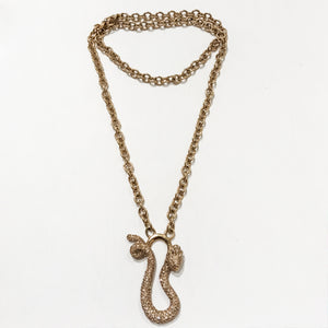 Ciner NY Gold Plated Medium Chain Wrap Around Golden Dragon Pendant Necklace