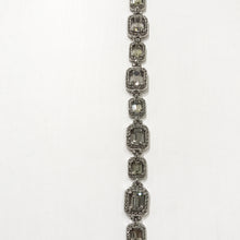 Load image into Gallery viewer, Ciner NY Rhodium &amp; Black Diamond Box &amp; Tongue Clasp Bracelet