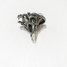 Load image into Gallery viewer, Ciner NY Rhodium &amp; White Opal Rhinestone Scarab Ring