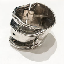 Load image into Gallery viewer, Ciner NY Polished Silver Tone Sculpted Statement Cuff