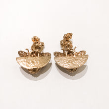 Load image into Gallery viewer, Ciner NY Gold Plated Drop Bee Earrings with Clear Crystal Eyes (Pierced)