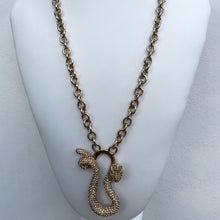 Load image into Gallery viewer, Ciner NY Gold Plated Medium Chain Wrap Around Golden Dragon Pendant Necklace