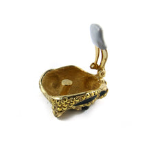 Load image into Gallery viewer, Ciner NY Gilded Gold Crystal Lioness Earrings (Clip-on) - Harlequin Market
