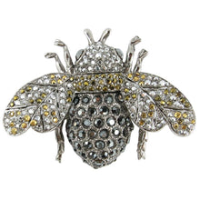 Load image into Gallery viewer, Ciner NY Chrome 100th Anniversary Bee Brooch - Pin - Medium - Harlequin Market