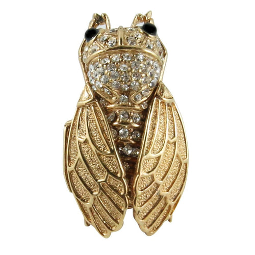 Ciner NY Cicada Ring with Black Eyes - Size 8 - Harlequin Market