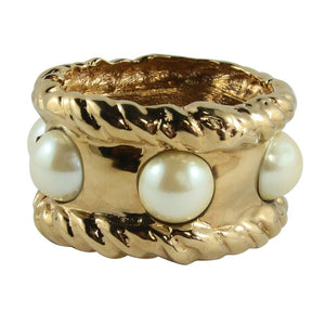 Ciner NY 24kt Gold - Faux Pearl Statement Cuff - Harlequin Market