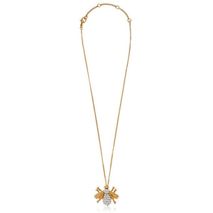 Ciner NY Crystal Rhinestone 18kt Gold Plated Small bee Pendant Necklace - Harlequin Market