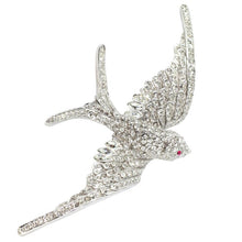 Load image into Gallery viewer, Ciner NY Ethereal Rhodium Sculpted Bird Pin - Harlequin Market