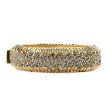Load image into Gallery viewer, Ciner NY Sparkling Crystal &amp; Gold Plated Bangle