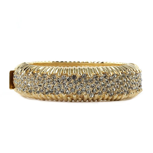 Ciner NY Sparkling Crystal & Gold Plated Bangle