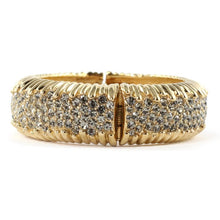 Load image into Gallery viewer, Ciner NY Sparkling Crystal &amp; Gold Plated Bangle