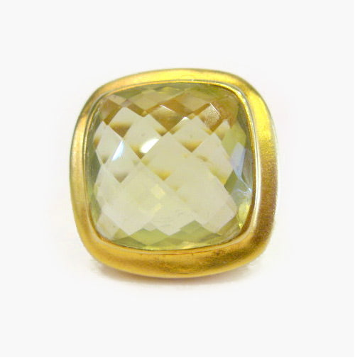 Gold Plated Citrine Ring