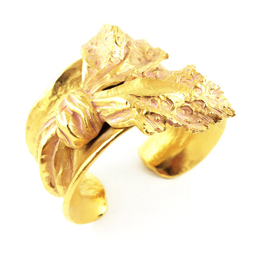 Vintage Christian Lacroix Bracelet, Wide Cuff With 3D Sculpted Bow - Circa 1980's