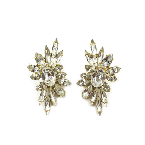 Harlequin Market Clear Crystal Climber Earrings