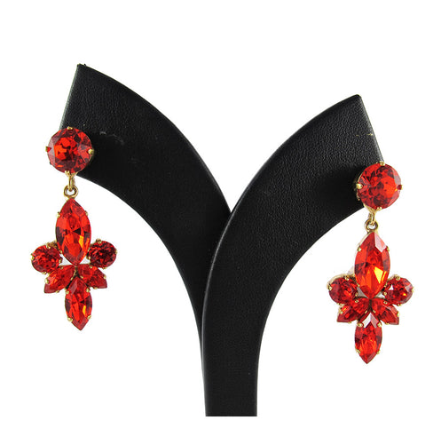Harlequin Market Hayacinth Crystal Earrings - Pierced