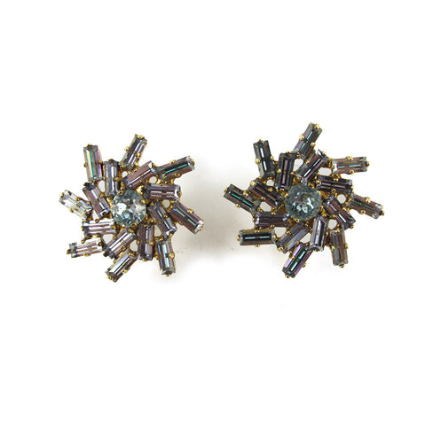 Harlequin Market Crystal Earrings -(Pierced earrings)