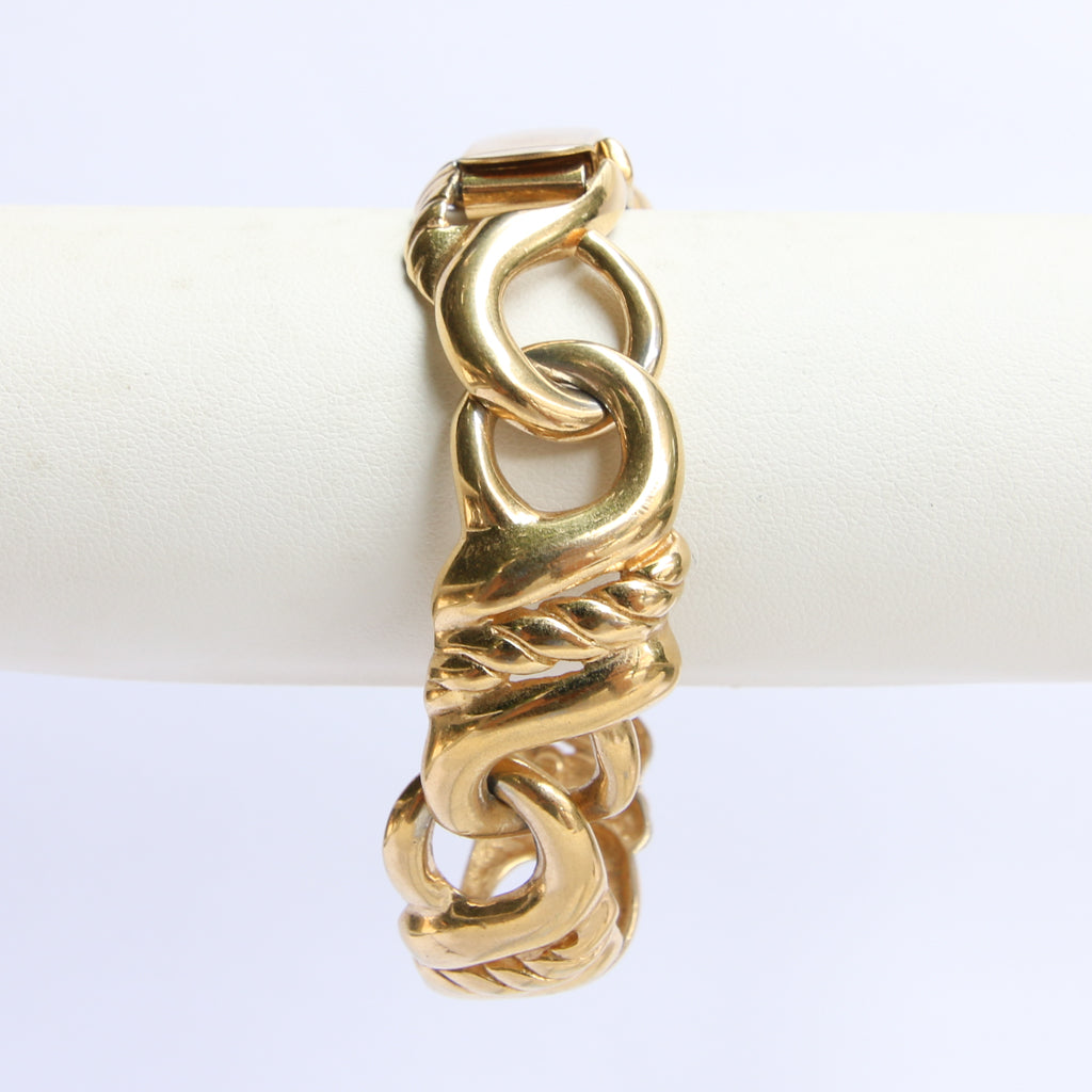 NY Vintage curved series link bracelet c.1950