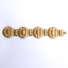 Load image into Gallery viewer, Stunning Handmade Hammered Detail French Bracelet c.1940s