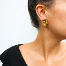 Load image into Gallery viewer, Chanel Vintage Gold CC CHANEL PARIS Oval Earrings c. 2000 (Clip-on) - Harlequin Market