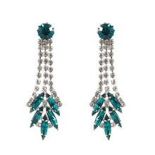 Load image into Gallery viewer, Harlequin Market Austrian Crystal Blue Zircon Earrings-( Pierced earrings)