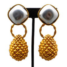 Load image into Gallery viewer, Signed Dominique Aurientis Pearl Drop Earrings (Clip-On)
