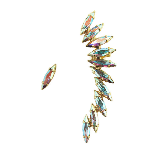 Harlequin Market Crystal Aurore Boreale Ear Cuff