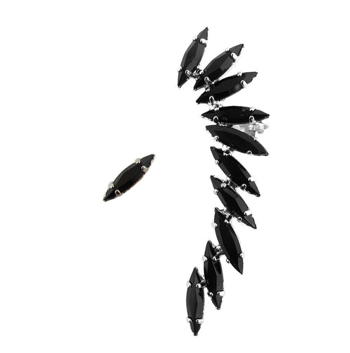 Harlequin Market Black Crystal Ear Cuff