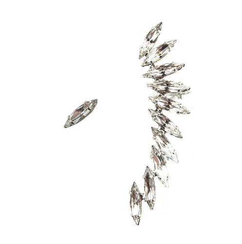 Harlequin Market Clear Crystal Ear Cuff