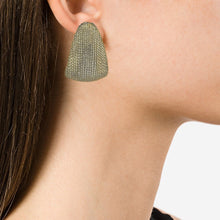 Load image into Gallery viewer, USA Vintage Unsigned Silver Tone Textured Earrings (Clip-On)