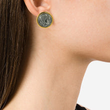 Load image into Gallery viewer, USA Vintage Unsigned Imitation Roman Coin Earrings c. 1990 (Clip-On