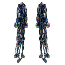 Load image into Gallery viewer, Vintage Earring Unsigned Beaded Statement Party Earrings