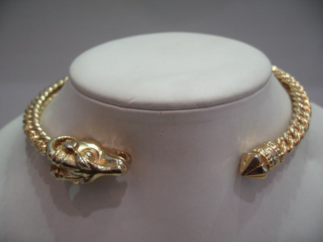 Vintage Aries Rams Head Chocker Necklace