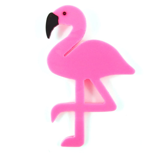 HQM Contemporary Acrylic Pop Art Pink Flamingo Brooch