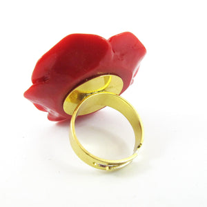 Rose Haylland Red Flower Ring