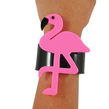 Load image into Gallery viewer, HQM Contemporary Acrylic Pop Art Flamingo Cuff
