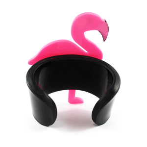 HQM Contemporary Acrylic Pop Art Flamingo Cuff