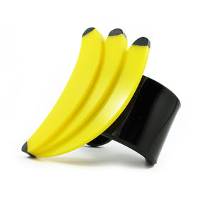 HQM Contemporary Acrylic Pop Art HQM Contemporary Acrylic Pop Art Yellow Banana Cuff
