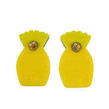 Load image into Gallery viewer, HQM Contemporary Acrylic Pop Art Pineapple Earrings - ( Pierced Earrings)