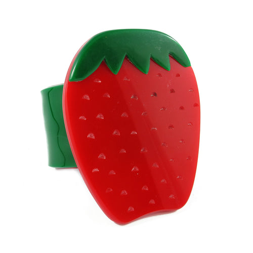 HQM Pop Art Plastics Strawberry Fruit Cuff