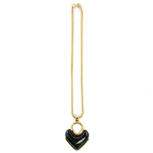 Givenchy Vintage Runway Heart Pendant Necklace c. 1970