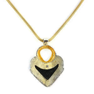 Givenchy Vintage Runway Heart Pendant Necklace c. 1970